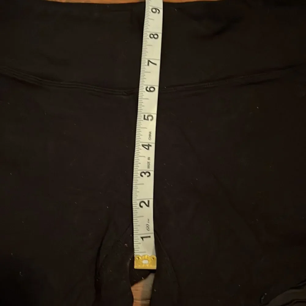 Alo Black High Waisted Motto Ribbed Mesh Athletic Leggings